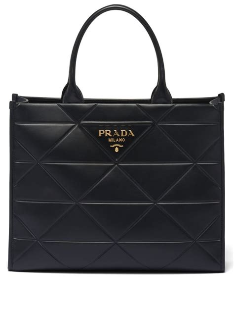 prada brushed leather tote|Prada large leather tote.